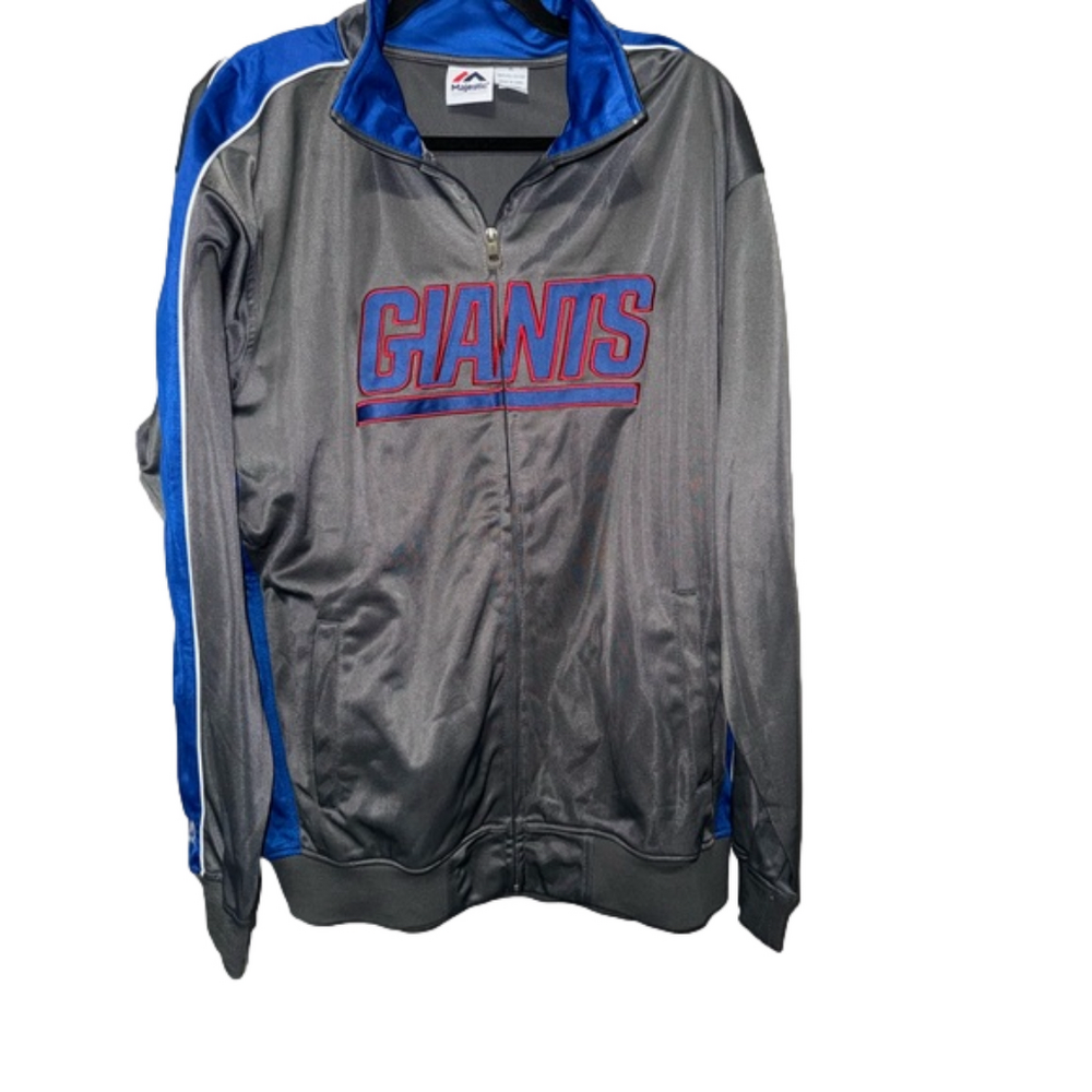 NY Giants Masjetic Zipper Front Jacket, Size XL, Big and Tall